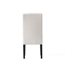 Carter - 5 Tuft Dining Chair With Button Tufted Backrest And Espresso Legs - Ivory