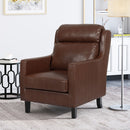 Contemporary Club Chair With Upholstered Fabric And Rubberwood Legs