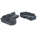U-Shaped Oversized Modular Cloud Sectional Sofa With Deep Seat For Living Room