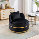 360 Degree Swivel Over Sized Upholstered Barrel Chair