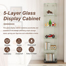 Premium 5 Tier Glass Display Case With 5 Dynamic LED Modes
