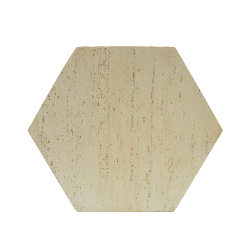 Hexagonal Archaistic Side Table High Quality Magnesium Oxide - Antique Brown