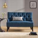 Nicole - French Style Upholstered Loveseat With Tufted Backrest