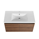 Bathroom Vanity Set With Resin Countertop Sink And 2 Doors, Engineered Wood