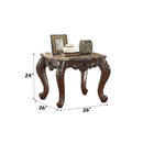 Devayne - End Table - Marble Top & Dark Walnut