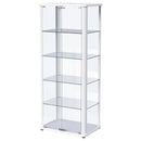 Aero - 5-Shelf Display Curio Cabinet With Led Lighting