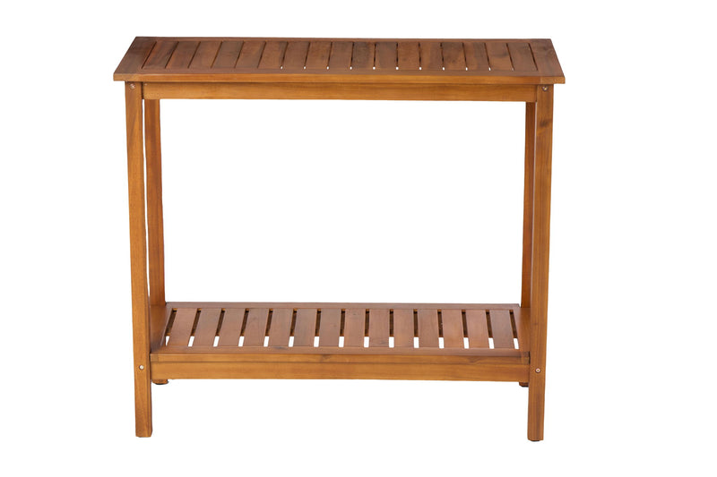 Workstation For Garden Balcony Garage, Acacia Console Potting Table