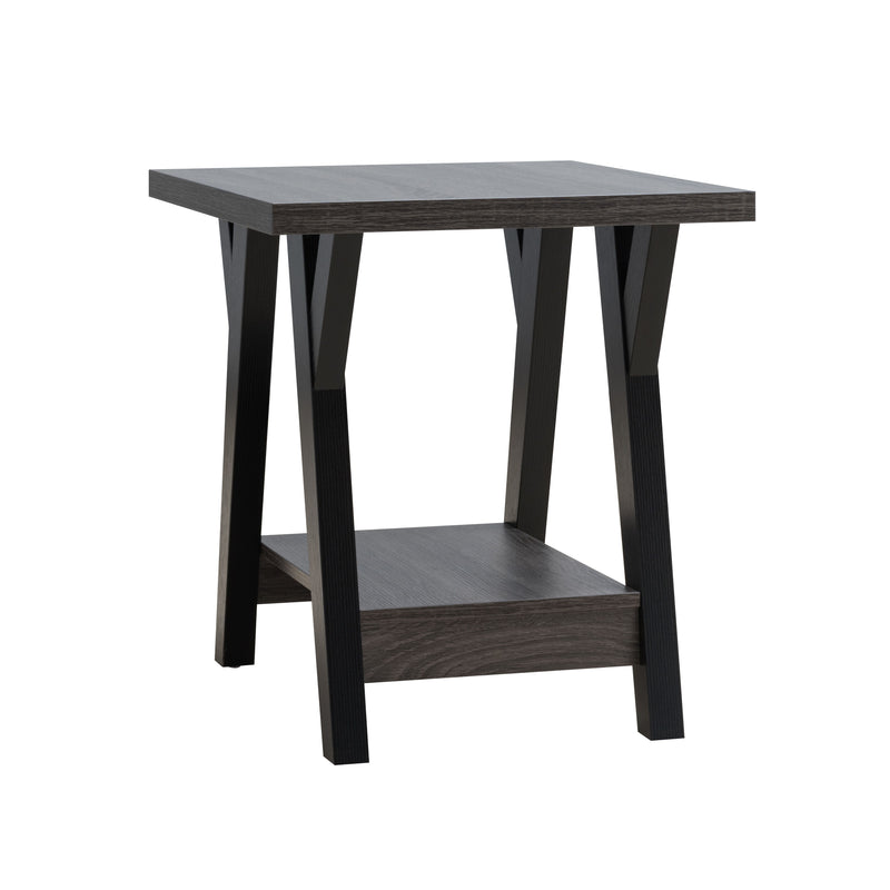Modern End Table, Chair Side End Table For Living Room With Shelf Display