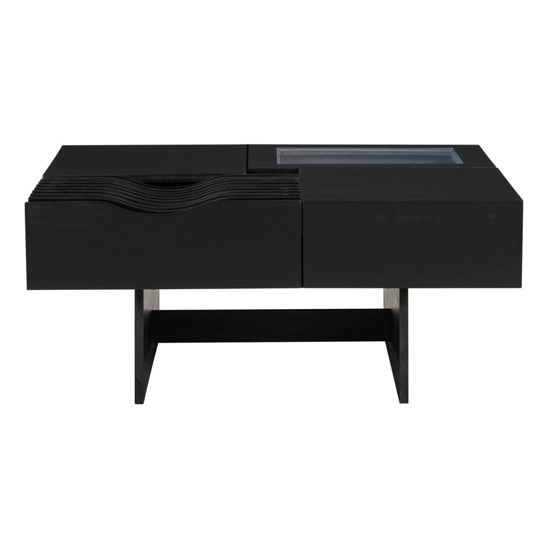 Unique Square Coffee Table With 3 Drawers