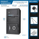 Large Locker Depository Safe With Digital Keypad 0 72 0 78 Cubic Ft - Black