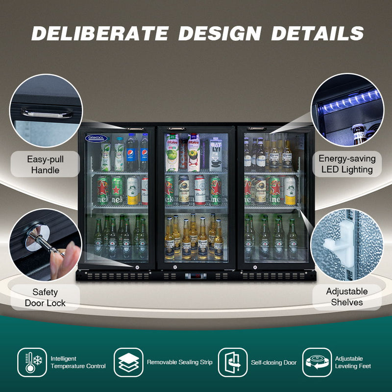 Beverage Refrigerators Glass Door Back Bar, Cooler, Commercial Beer Wine And Drink Fridge