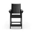 Modern Counter Chair Sleek HDPE Poly Lumber For Dining, Patio, And Garden Comfort