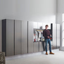 Nova Series - Wall Mounted Wood Utility Storage Garage Cabinet With Soft Closing Doors - Dark Gray