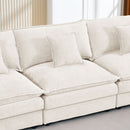 Modular L-Shaped Sectional Sofa With Movable Ottoman