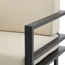 Modern Outdoor Lounge Chair With Aluminum Frame And Weather Resistant Cushions