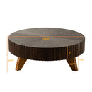 Round Retro Coffee With Solid Wood Legs