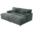 Plush Oversized Double Chaise Lounge Sofa Bed With USB Ports And Cup Holders