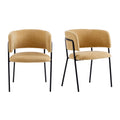 Modern Upholstered Arm Dining Chair Set