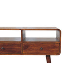 Triple Curved Console Table - Brown