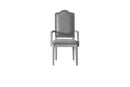 House - Marchese Chair (Set of 2) - Two Tone Gray Fabric & Pearl Gray Finish - Atlantic Fine Furniture Inc
