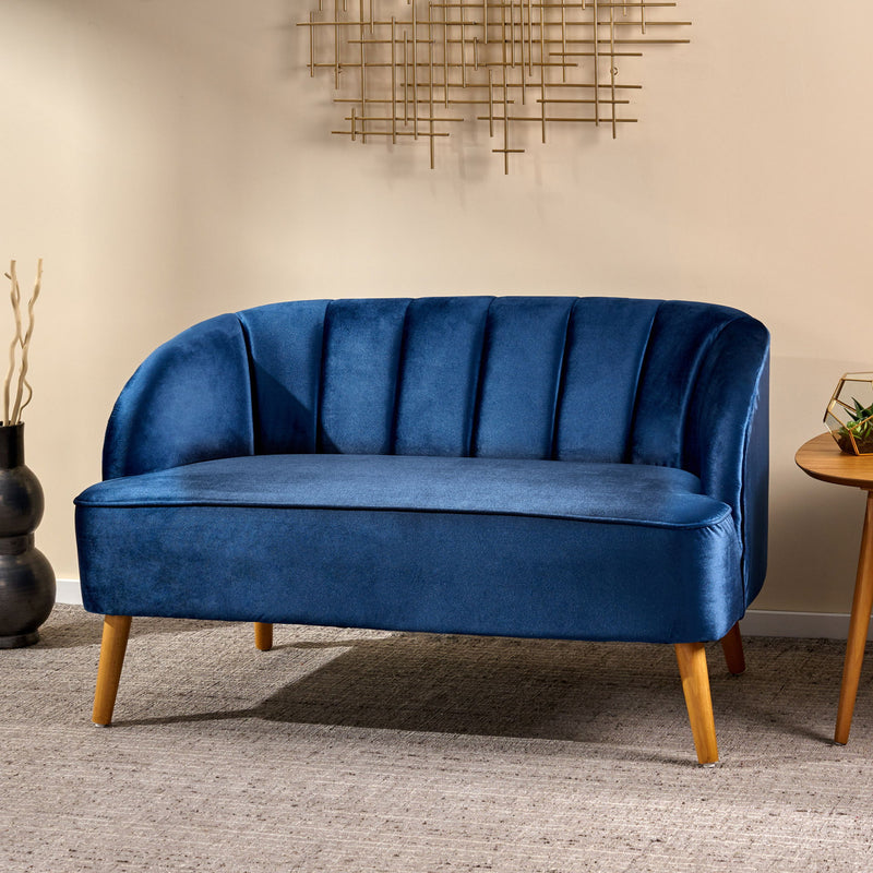 Modern Classic Shell Backed Loveseat