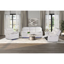 Blanche - Reclining Sofa With LED Lights Frame, Pillow Top Arms - White