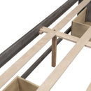 Queen Size Platform Bed with 6 Storage Drawers,Antique Gray