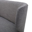 Elegant Classic Upholstered Loveseat With Curved Backrest