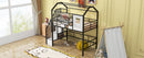 Metal Loft Bed with roof design and a storage box, Twin, Black