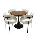 Mid-Century Modern Dining Chair With Curved Backrest