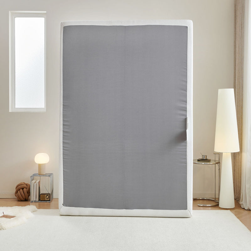 Queen Mattress & Bed Frame With Cool , Innovative All In One, Pressure Relief, Motion Isolation - White