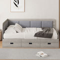 Daybed With 3 Drawers And 3 Storage Compartments