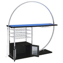 Risley - 2-Door Circular LED Home Bar With Wine Storage