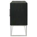 Borman - 4 Door Wood Accent Cabinet - Walnut And Black