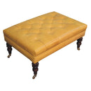 Buffalo - Leather Ottoman With Castor Legs