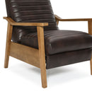Asher - Modern Push Back Recliner With Wood Arms