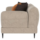 Jade - Chenille Upholstered Modern Track Arm Loveseat