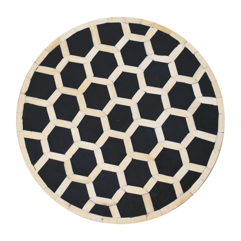 Inlay - Bone Tripod Stool - Honey Caramel