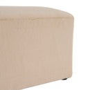 Long Plush Ottoman, Simple Footstool And Seat For Home Use - Almond