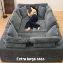 Modular U Shaped Sectional Sofa With Reversible Design