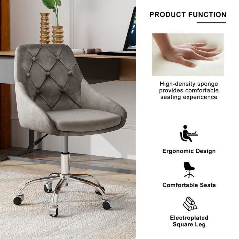 Adjustable And Space-Saving Chair With Golden Electroplated Legs