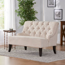 Nicole - French Style Upholstered Loveseat With Tufted Backrest
