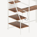 Metal Loft Bed With Built - In Charging Station And LED Light