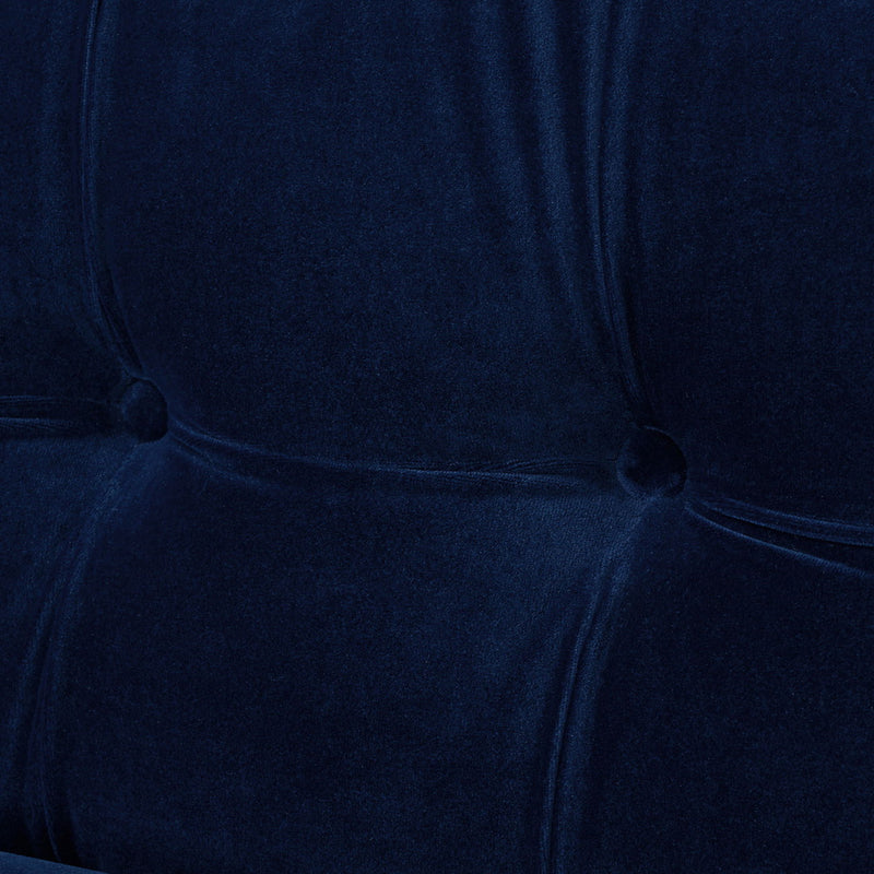 Jack - Modern Tuxedo Tufted Sofa - Navy Blue