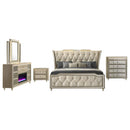 Lorient - Bedroom Set With LED Flame Box Dresser