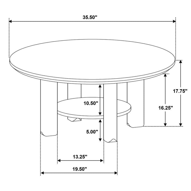 Ottowa - Round Wood Coffee Table Set