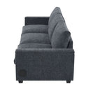 Sectional With Bluetooth Speaker Comfy Cloud Couch Set With Drop Down Table Cup Holders, USB Charger Storage Armrest Wide Seat Sofa