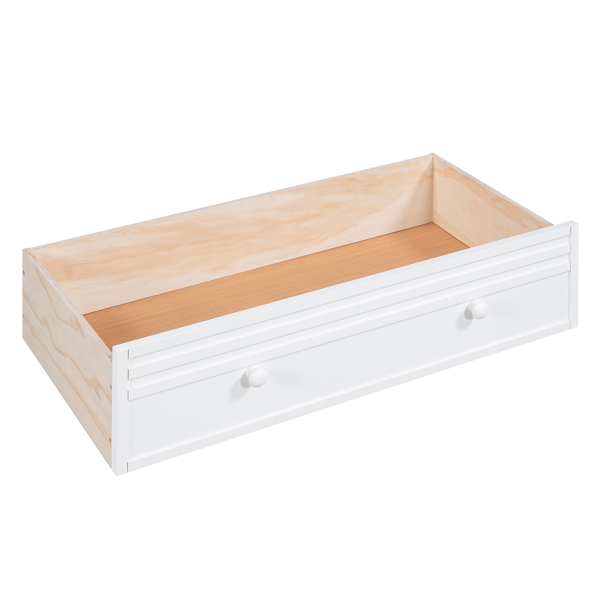 Twin over Twin Bunk Bed with Storage Staircase, Slide and Drawers, Desk with Drawers and Shelves, White - Atlantic Fine Furniture Melbourne FL
