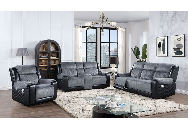 Alicia - Reclining Sofa - Gray / Black