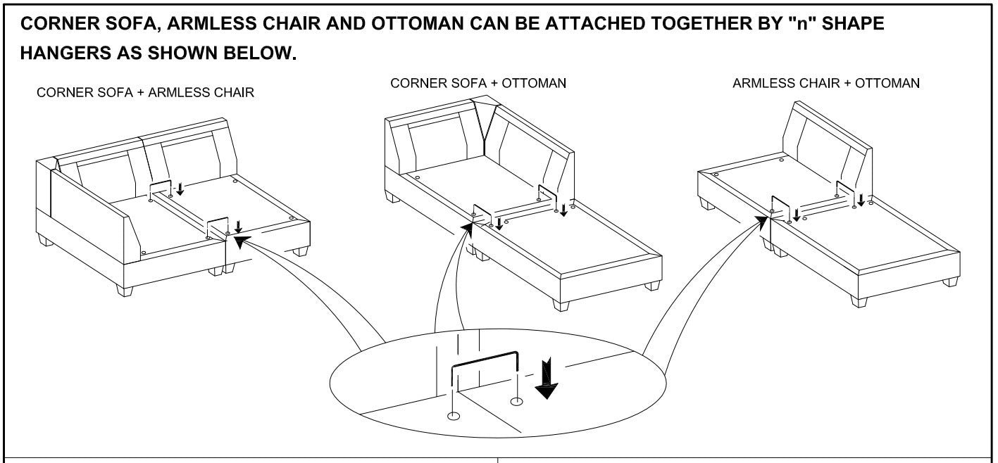 Genuine Leather Ink Blue Tufted 6pc Modular Sofa Set 3x Corner Wedge 2x Armless Chair 1x Ottoman Living Room Furniture Sofa Couch